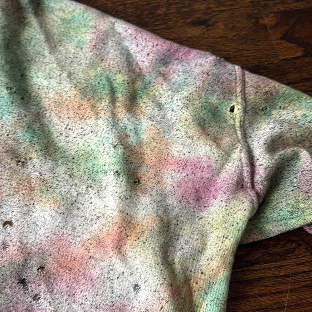 Michael Lauren Pastel Tie-Dye zip up Hoodie in size XS